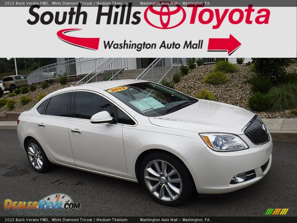 2013 Buick Verano FWD White Diamond Tricoat / Medium Titanium Photo #1