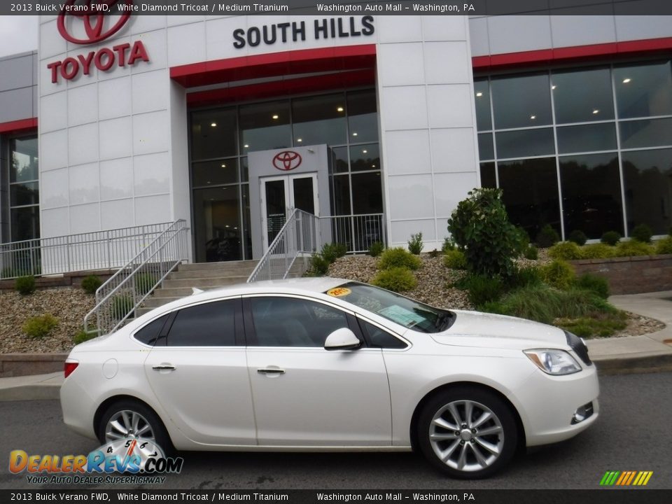 2013 Buick Verano FWD White Diamond Tricoat / Medium Titanium Photo #2