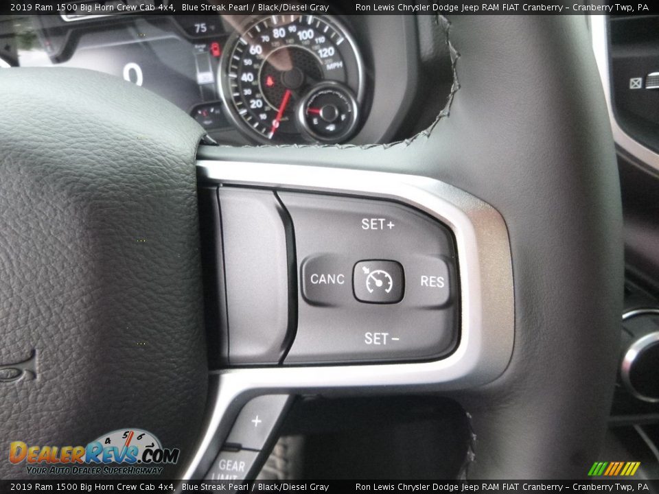 2019 Ram 1500 Big Horn Crew Cab 4x4 Blue Streak Pearl / Black/Diesel Gray Photo #19