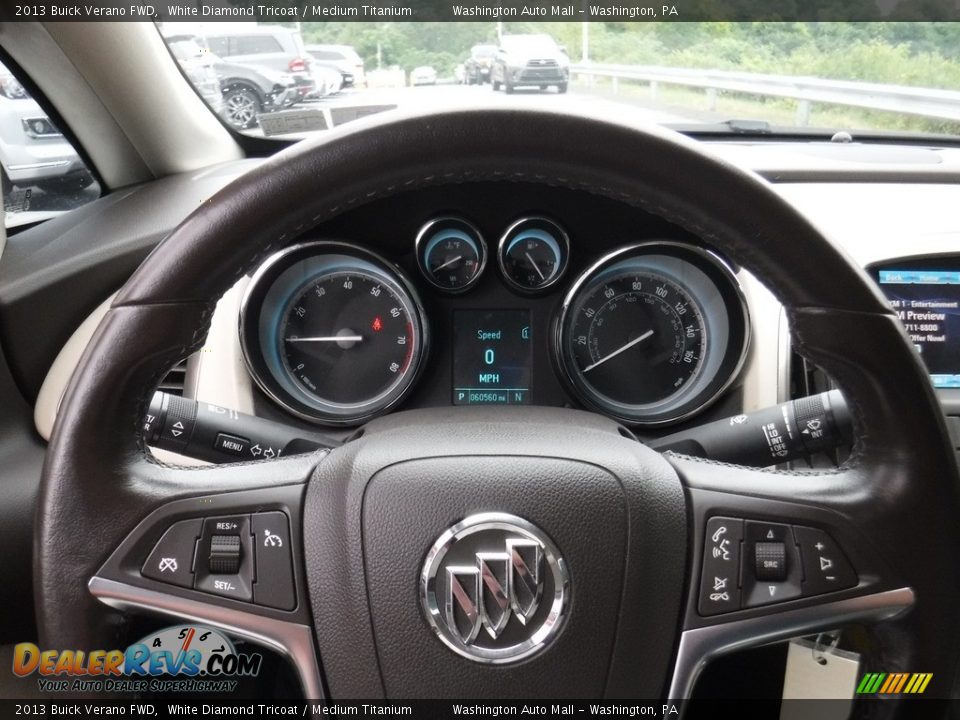 2013 Buick Verano FWD White Diamond Tricoat / Medium Titanium Photo #16