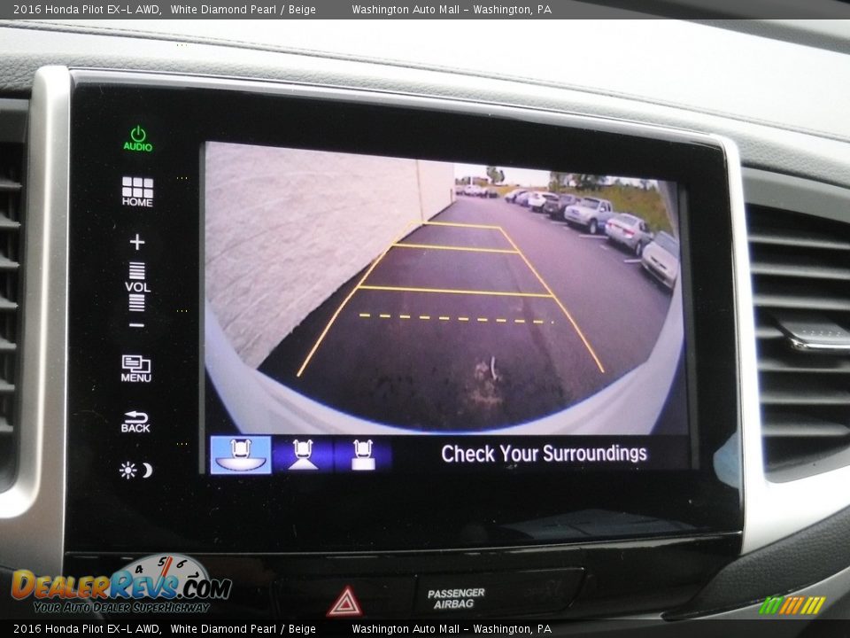 2016 Honda Pilot EX-L AWD White Diamond Pearl / Beige Photo #18
