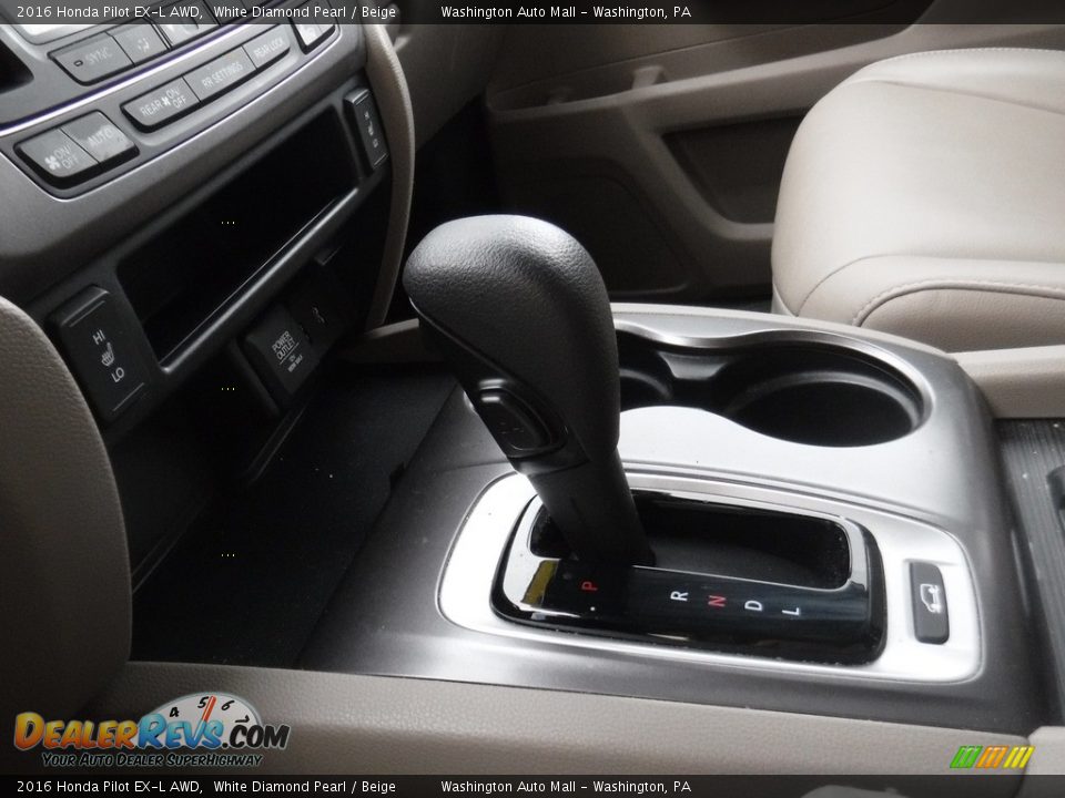 2016 Honda Pilot EX-L AWD White Diamond Pearl / Beige Photo #19