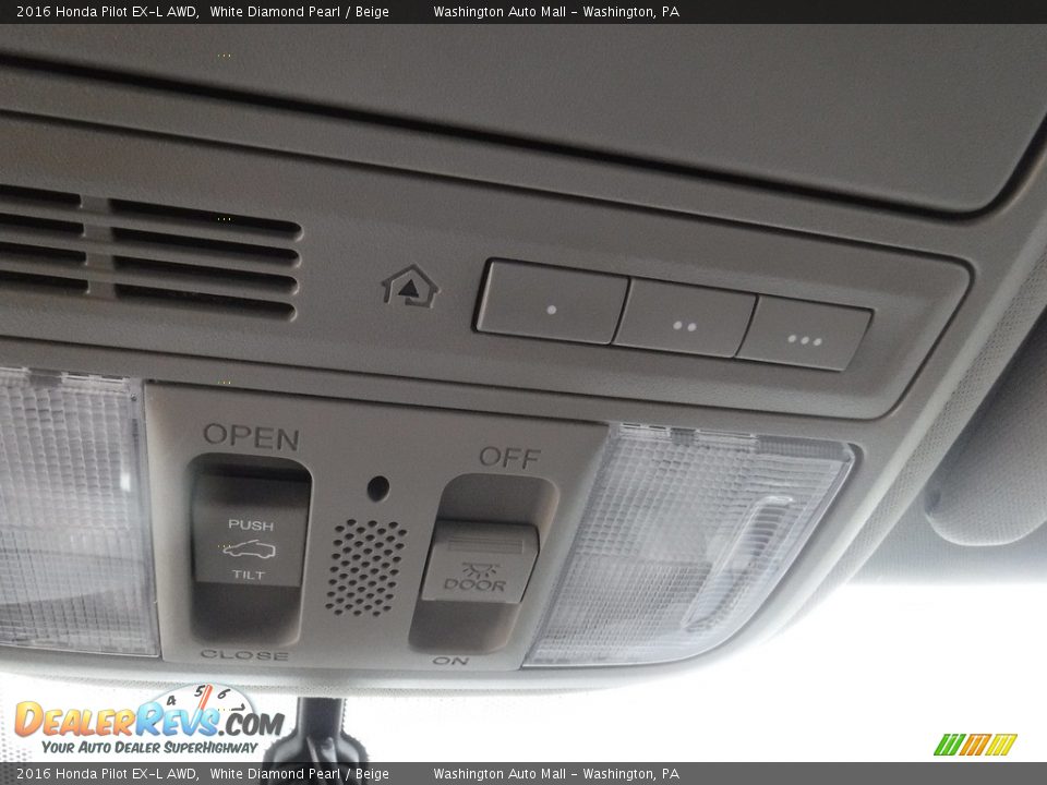 2016 Honda Pilot EX-L AWD White Diamond Pearl / Beige Photo #21