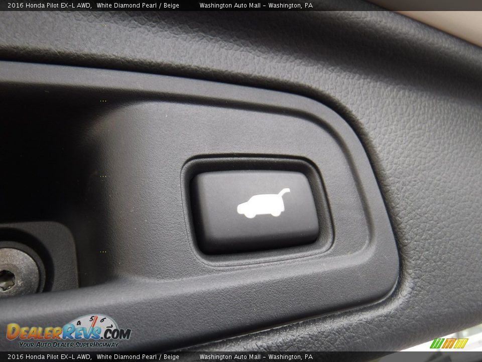 2016 Honda Pilot EX-L AWD White Diamond Pearl / Beige Photo #27