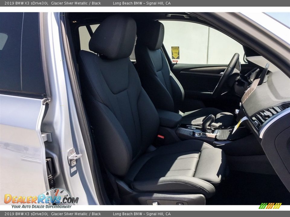 2019 BMW X3 sDrive30i Glacier Silver Metallic / Black Photo #2