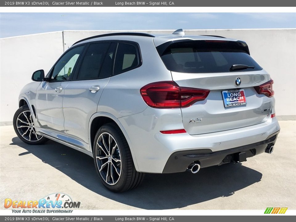 2019 BMW X3 sDrive30i Glacier Silver Metallic / Black Photo #3