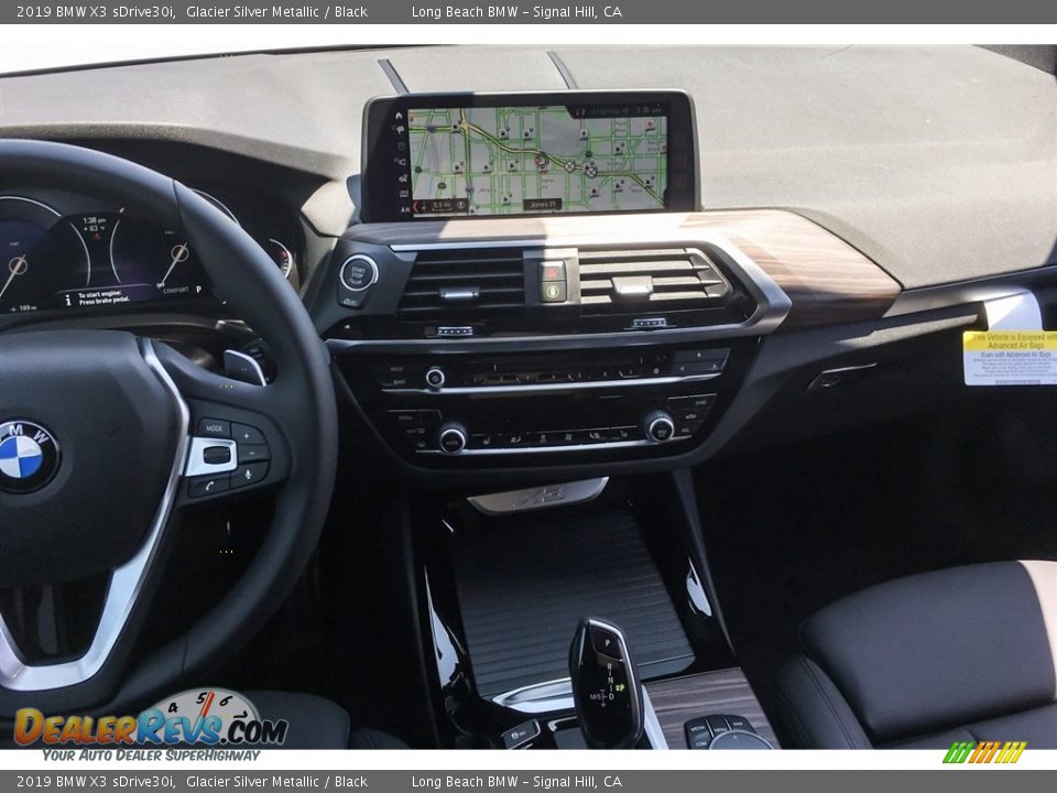 2019 BMW X3 sDrive30i Glacier Silver Metallic / Black Photo #6