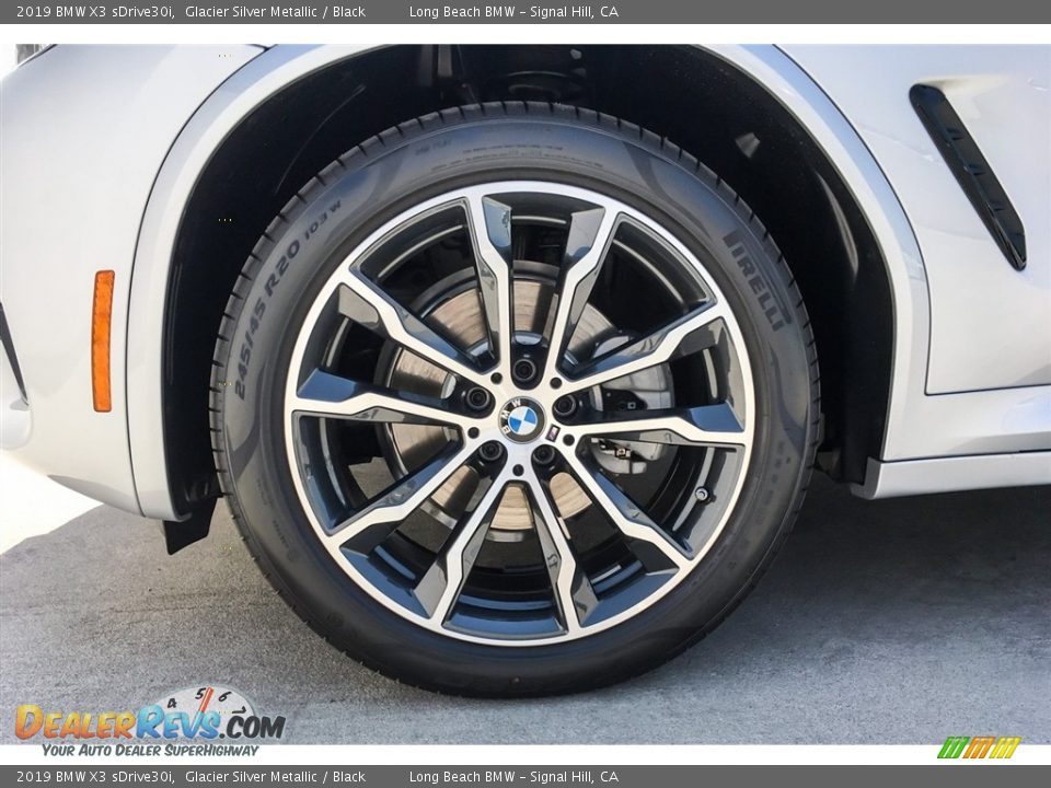 2019 BMW X3 sDrive30i Glacier Silver Metallic / Black Photo #9