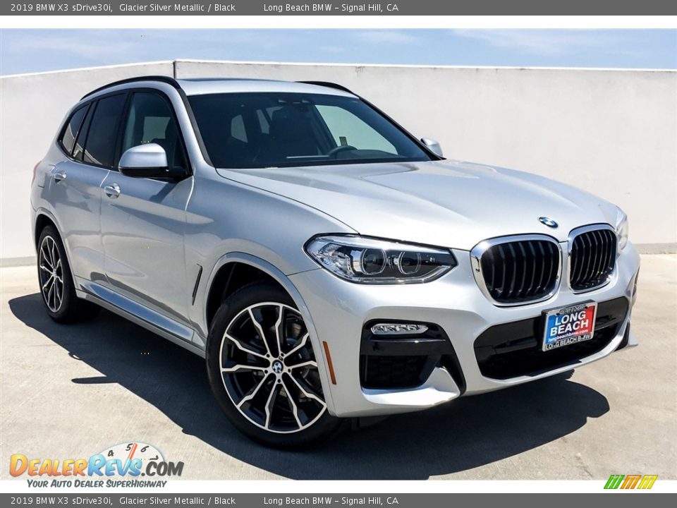 2019 BMW X3 sDrive30i Glacier Silver Metallic / Black Photo #12