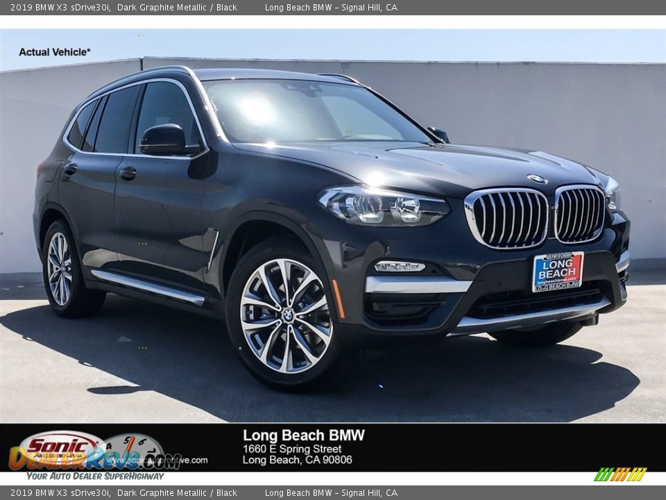 2019 BMW X3 sDrive30i Dark Graphite Metallic / Black Photo #1