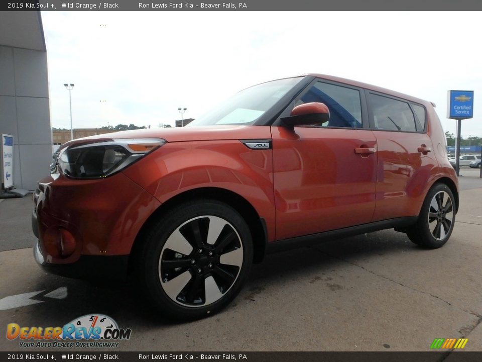 2019 Kia Soul + Wild Orange / Black Photo #7