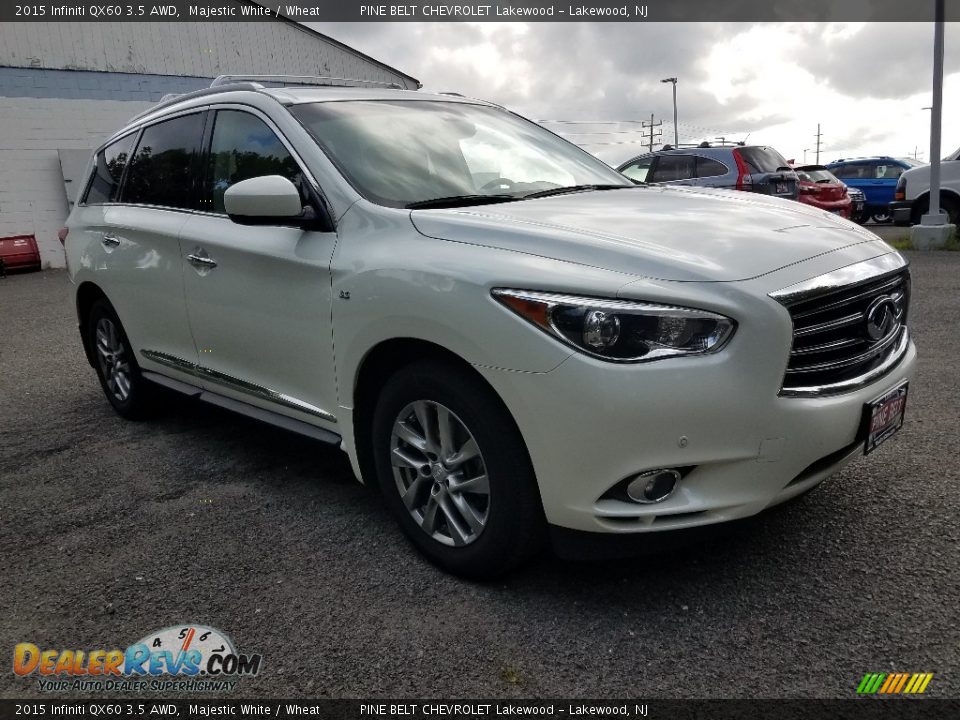2015 Infiniti QX60 3.5 AWD Majestic White / Wheat Photo #1