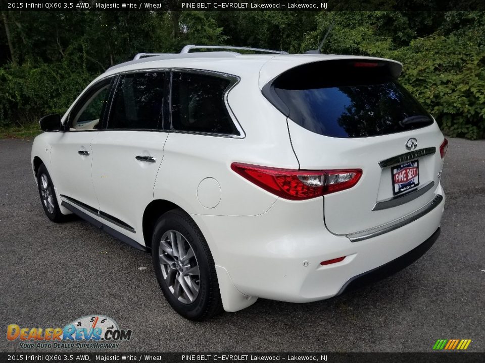 2015 Infiniti QX60 3.5 AWD Majestic White / Wheat Photo #2