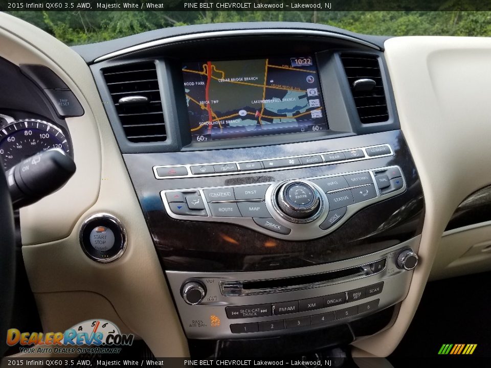 2015 Infiniti QX60 3.5 AWD Majestic White / Wheat Photo #4