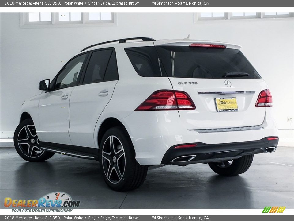2018 Mercedes-Benz GLE 350 Polar White / Ginger Beige/Espresso Brown Photo #2
