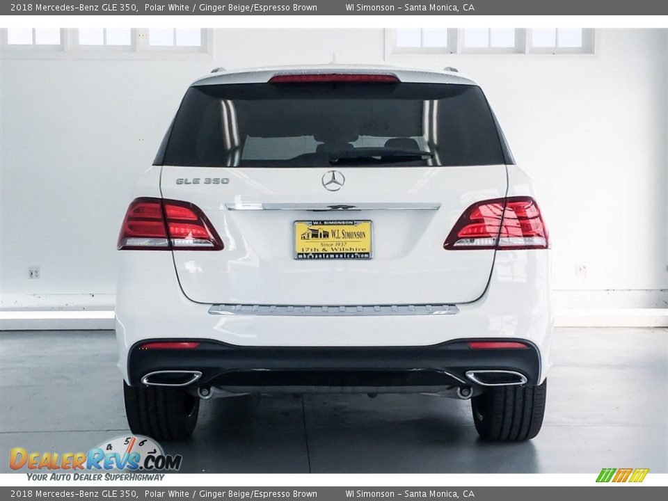 2018 Mercedes-Benz GLE 350 Polar White / Ginger Beige/Espresso Brown Photo #3