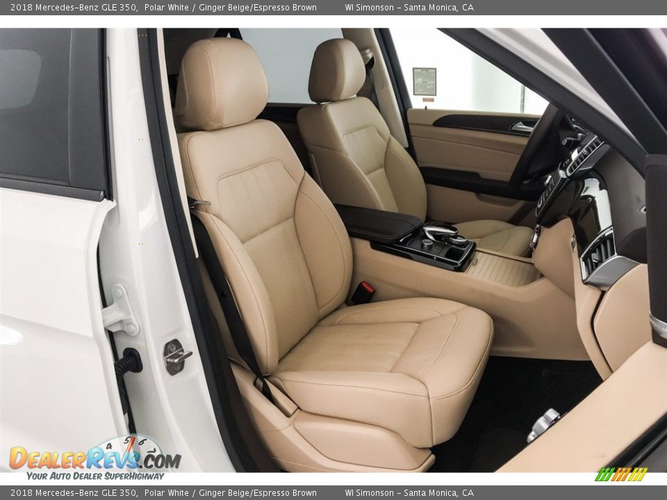 2018 Mercedes-Benz GLE 350 Polar White / Ginger Beige/Espresso Brown Photo #5