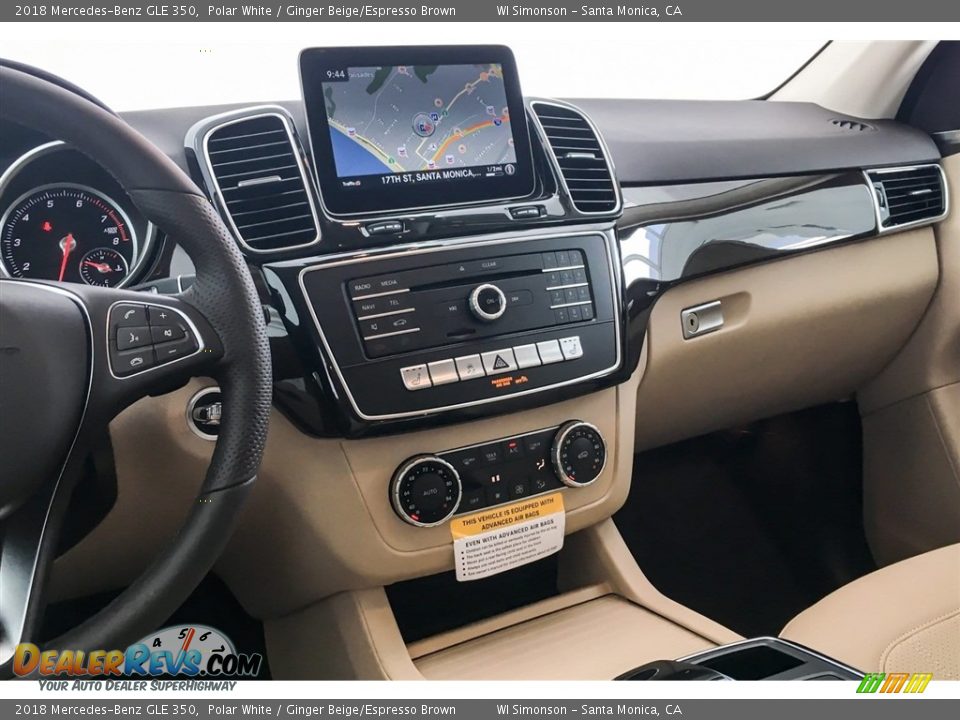 2018 Mercedes-Benz GLE 350 Polar White / Ginger Beige/Espresso Brown Photo #6