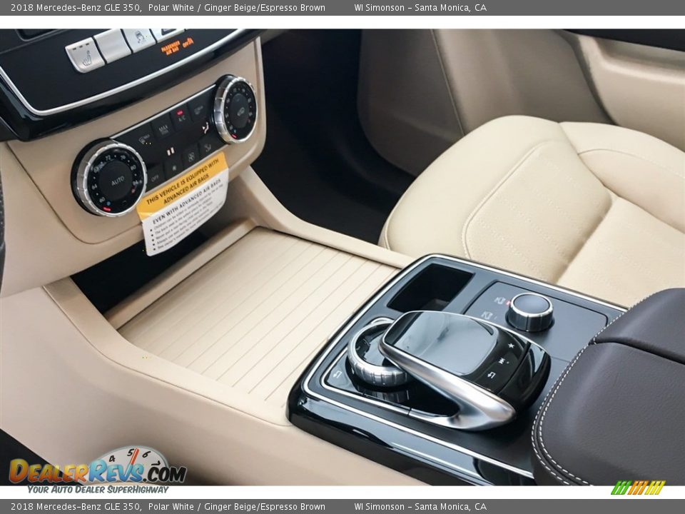 2018 Mercedes-Benz GLE 350 Polar White / Ginger Beige/Espresso Brown Photo #7