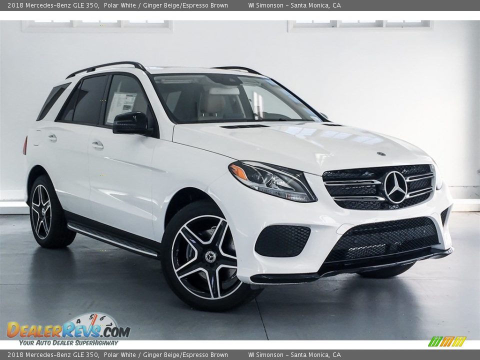 2018 Mercedes-Benz GLE 350 Polar White / Ginger Beige/Espresso Brown Photo #12