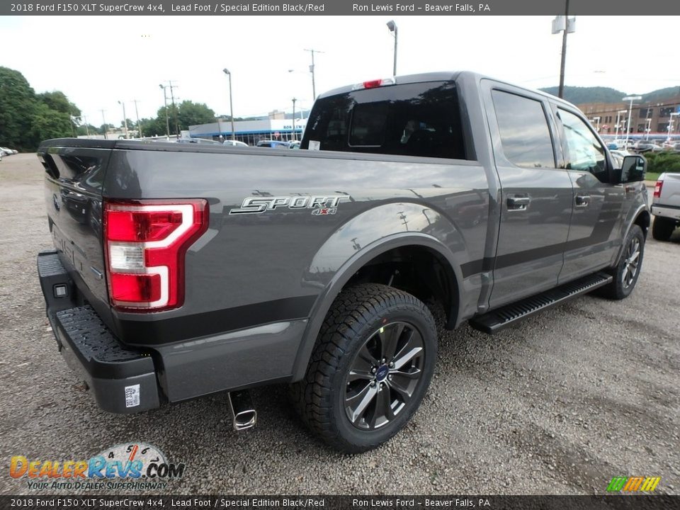 2018 Ford F150 XLT SuperCrew 4x4 Lead Foot / Special Edition Black/Red Photo #3