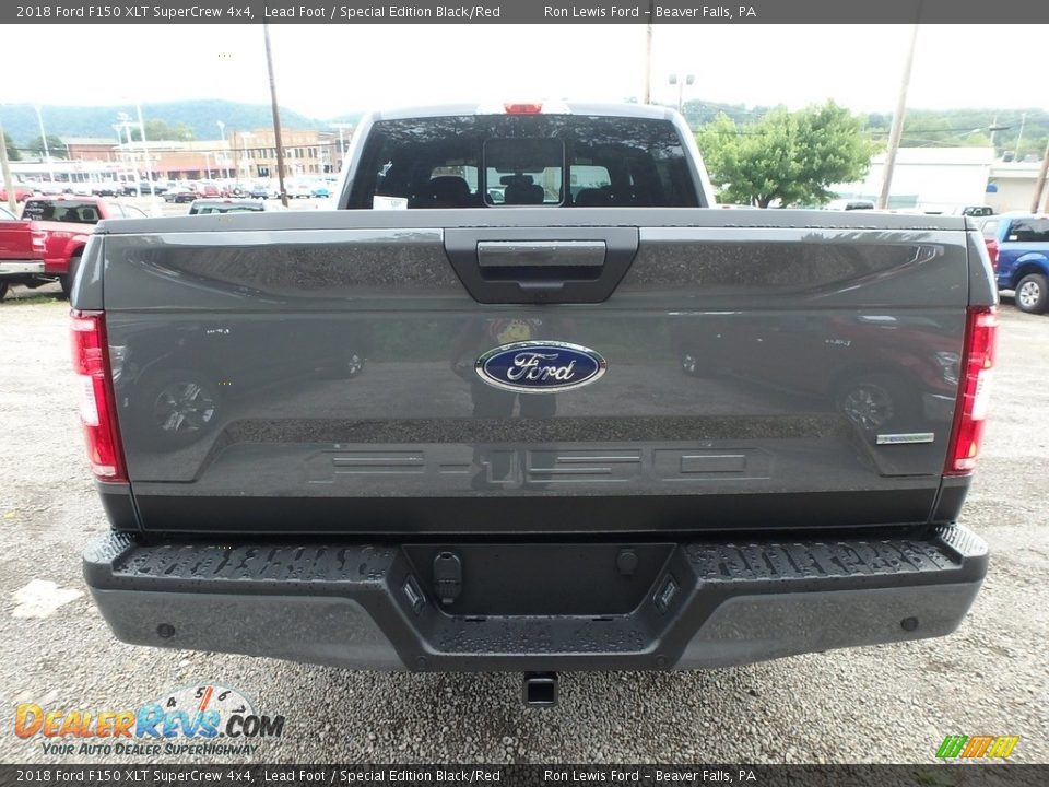 2018 Ford F150 XLT SuperCrew 4x4 Lead Foot / Special Edition Black/Red Photo #4