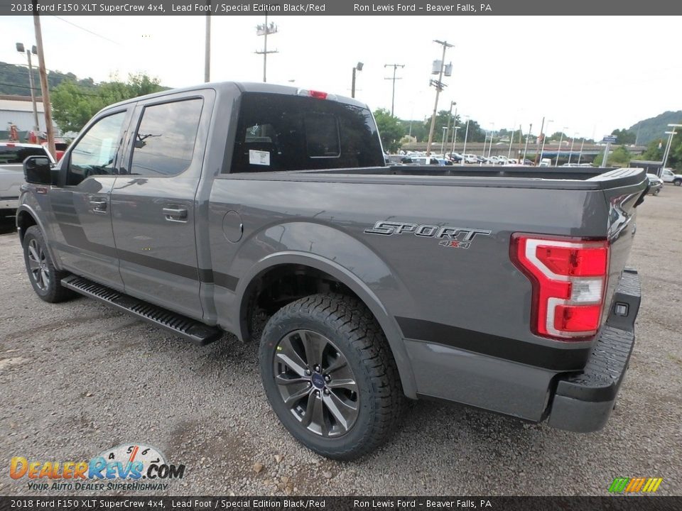 2018 Ford F150 XLT SuperCrew 4x4 Lead Foot / Special Edition Black/Red Photo #5