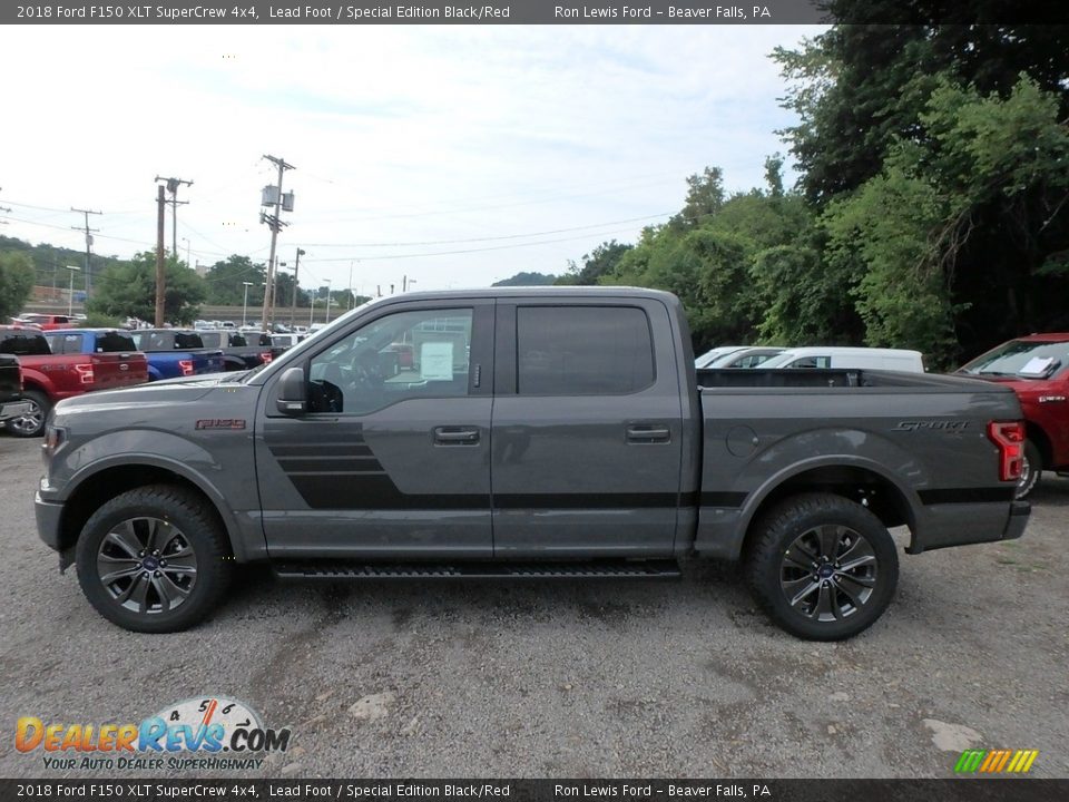 2018 Ford F150 XLT SuperCrew 4x4 Lead Foot / Special Edition Black/Red Photo #6