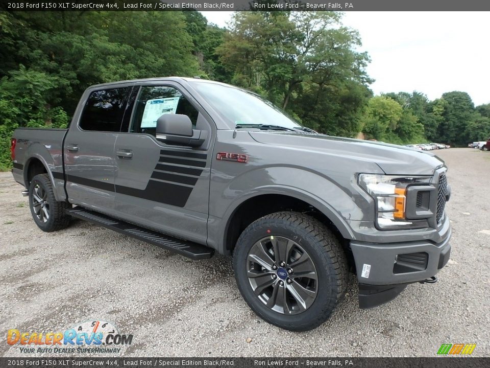 2018 Ford F150 XLT SuperCrew 4x4 Lead Foot / Special Edition Black/Red Photo #9