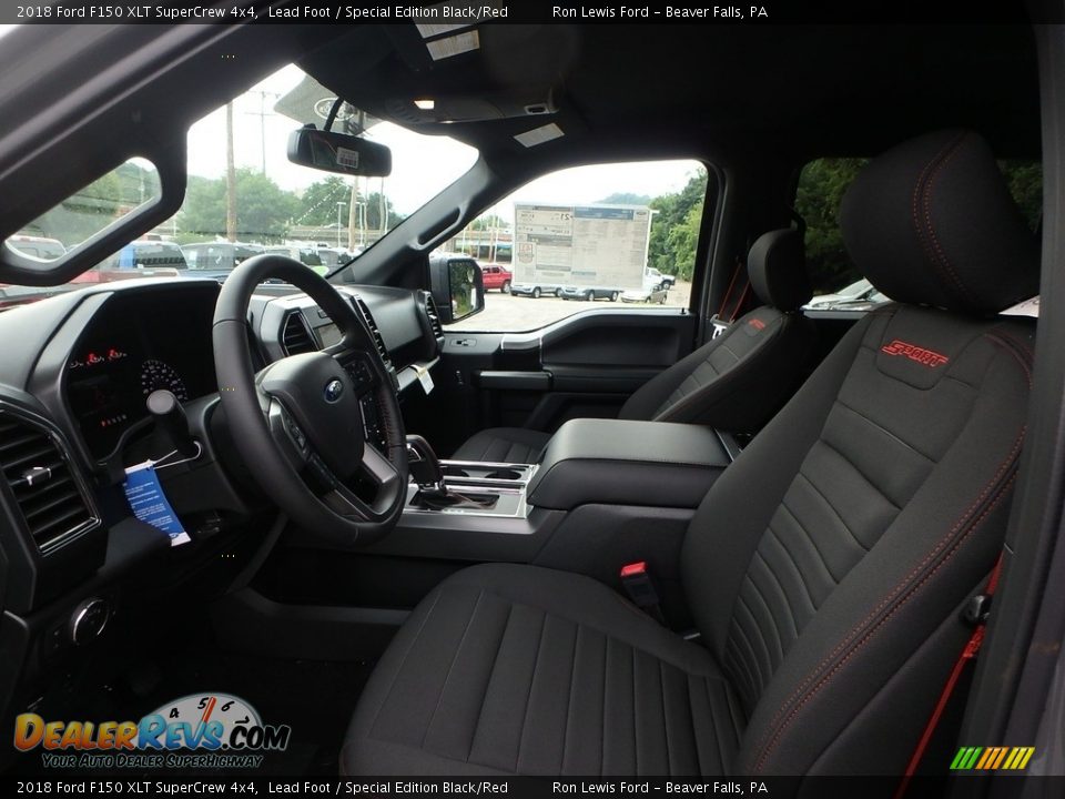 2018 Ford F150 XLT SuperCrew 4x4 Lead Foot / Special Edition Black/Red Photo #10