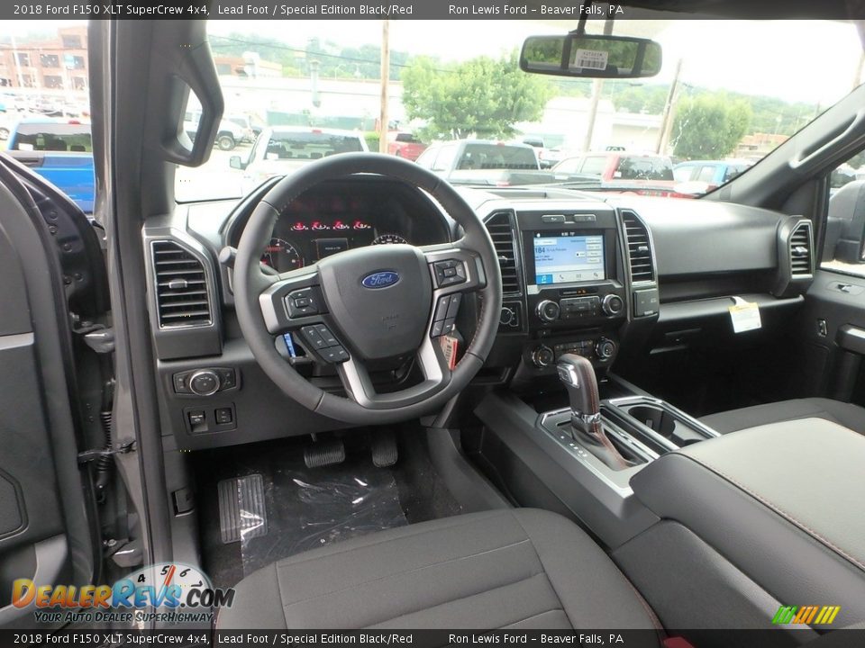 2018 Ford F150 XLT SuperCrew 4x4 Lead Foot / Special Edition Black/Red Photo #12