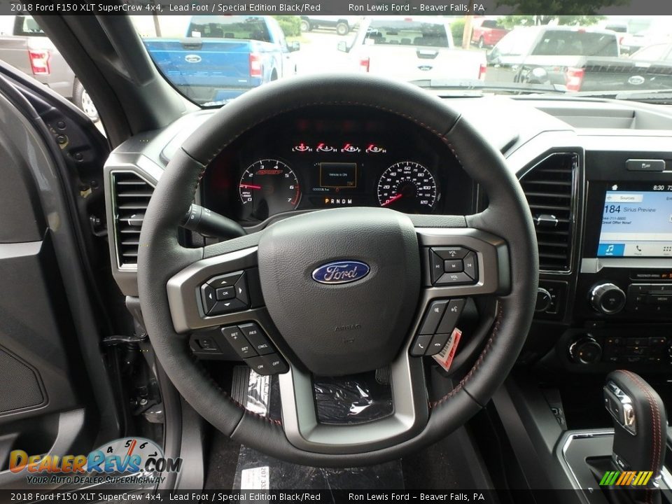 2018 Ford F150 XLT SuperCrew 4x4 Lead Foot / Special Edition Black/Red Photo #16