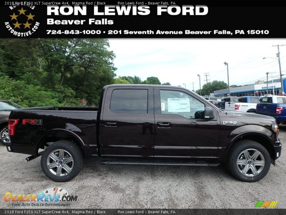 2018 Ford F150 XLT SuperCrew 4x4 Magma Red / Black Photo #1