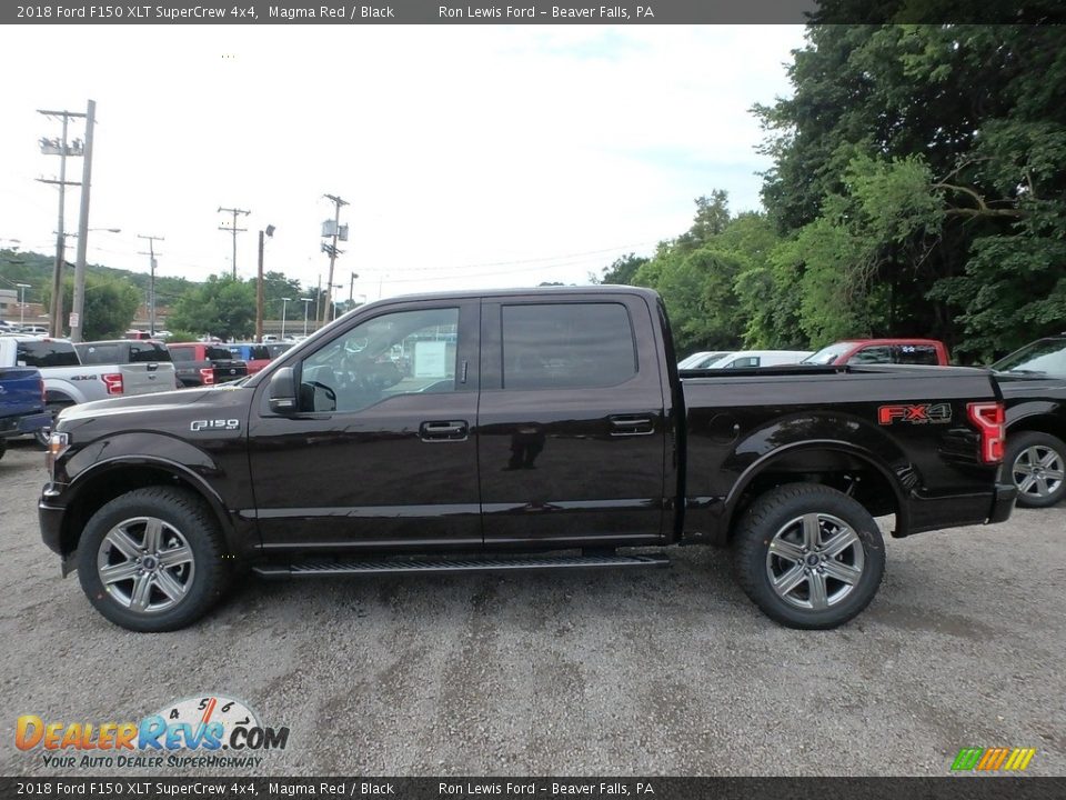2018 Ford F150 XLT SuperCrew 4x4 Magma Red / Black Photo #6
