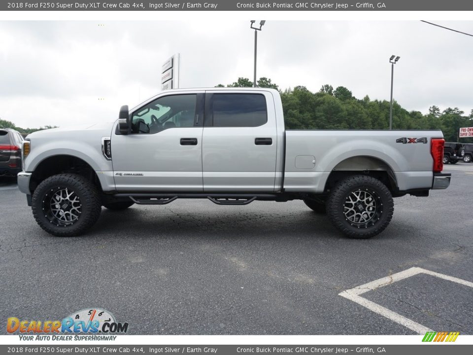 2018 Ford F250 Super Duty XLT Crew Cab 4x4 Ingot Silver / Earth Gray Photo #7