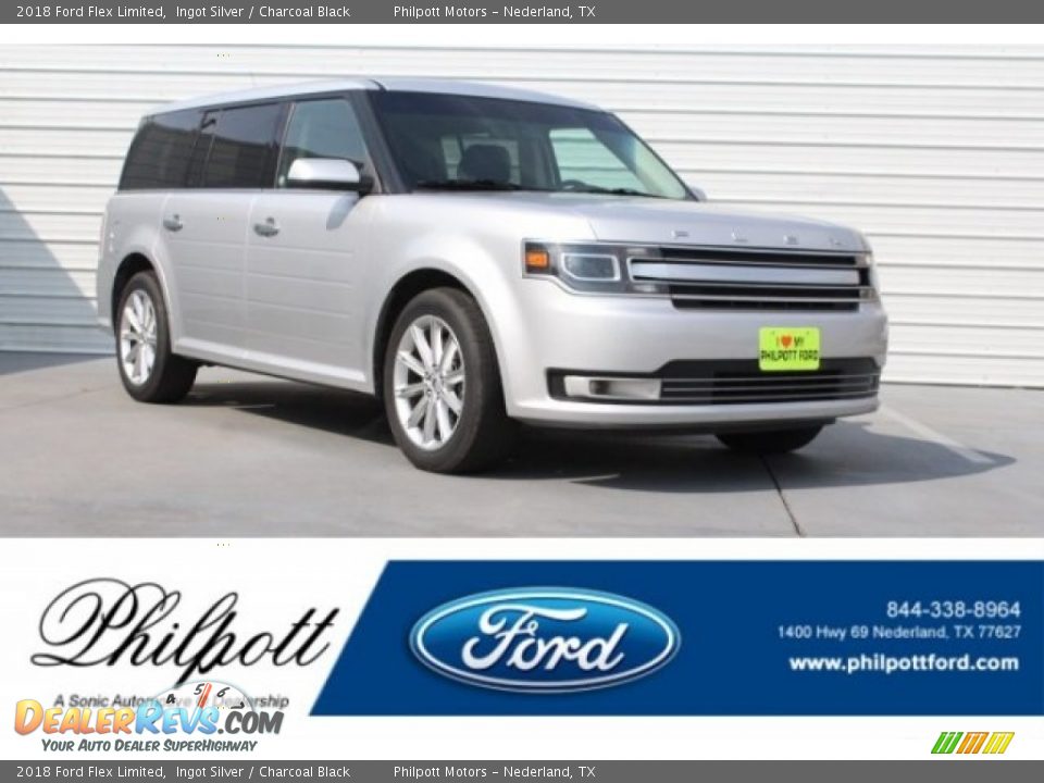 2018 Ford Flex Limited Ingot Silver / Charcoal Black Photo #1