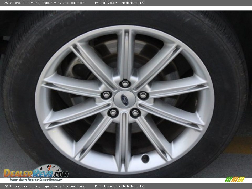 2018 Ford Flex Limited Ingot Silver / Charcoal Black Photo #12