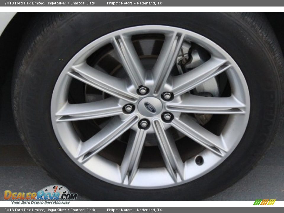 2018 Ford Flex Limited Ingot Silver / Charcoal Black Photo #13