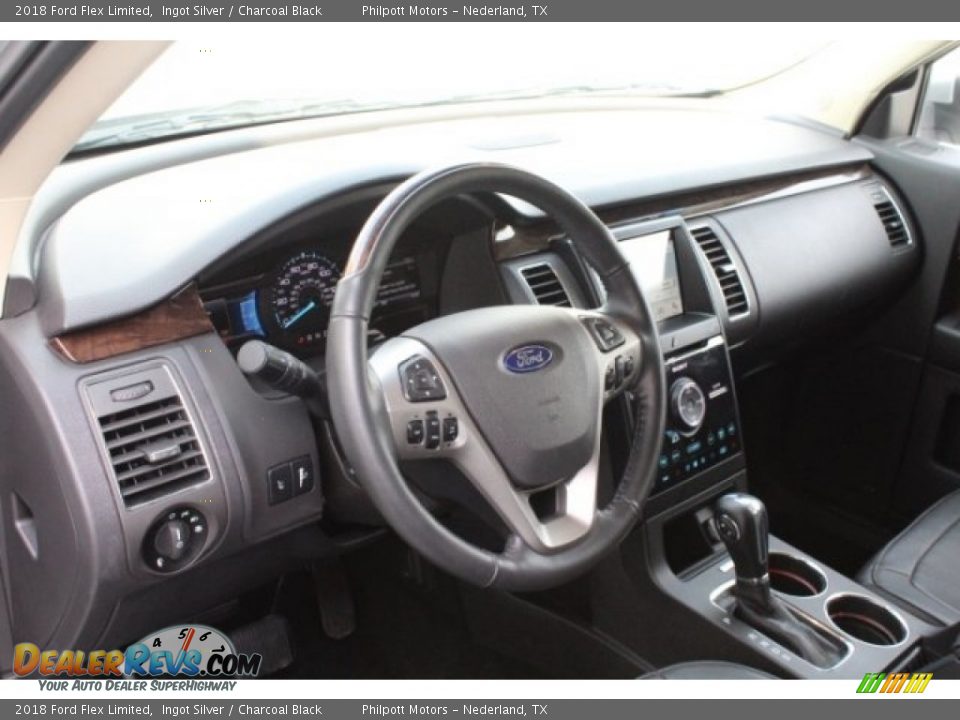2018 Ford Flex Limited Ingot Silver / Charcoal Black Photo #15
