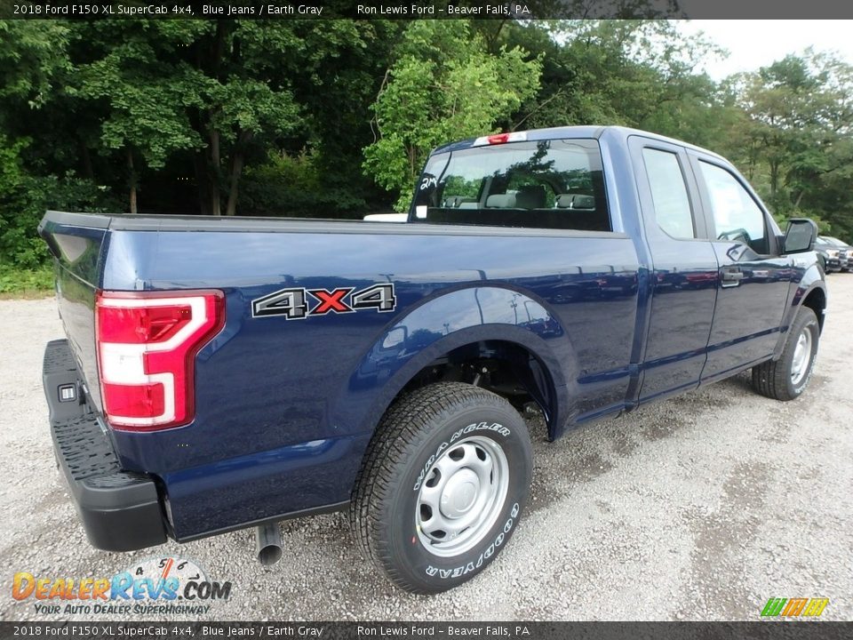 2018 Ford F150 XL SuperCab 4x4 Blue Jeans / Earth Gray Photo #3