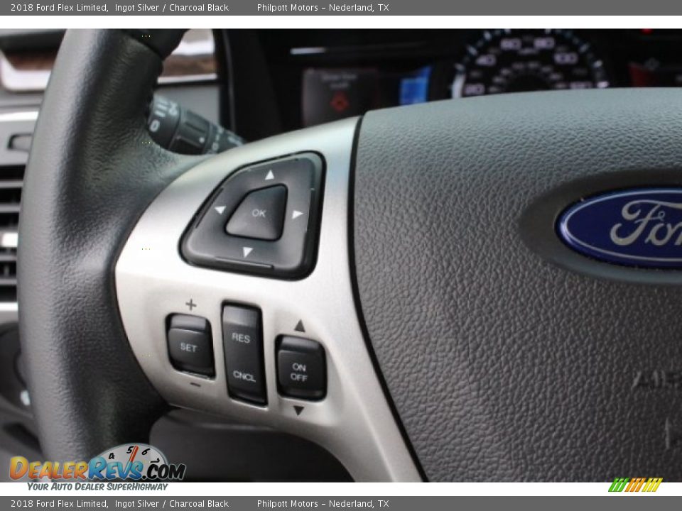 2018 Ford Flex Limited Ingot Silver / Charcoal Black Photo #22