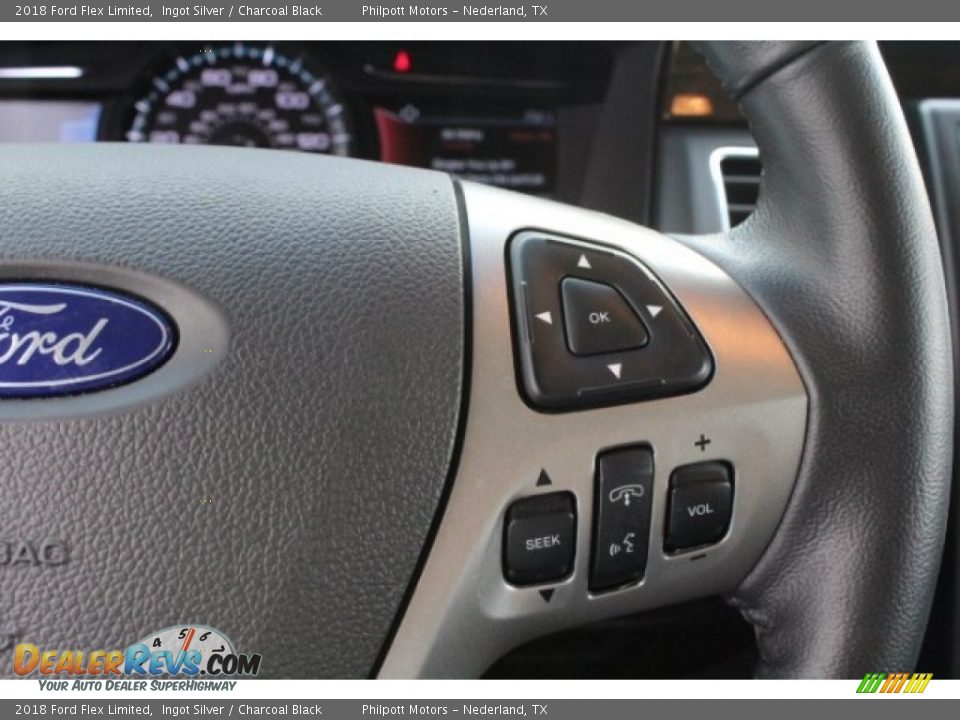 2018 Ford Flex Limited Ingot Silver / Charcoal Black Photo #23