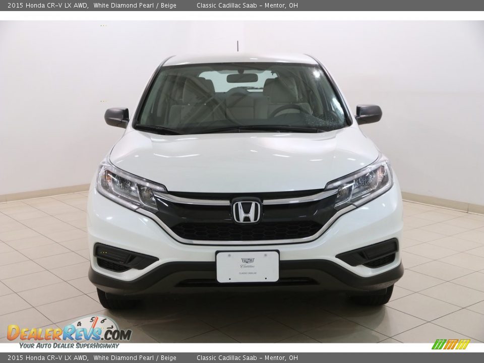 2015 Honda CR-V LX AWD White Diamond Pearl / Beige Photo #2