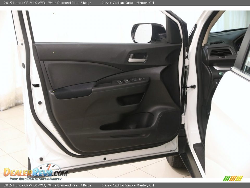 2015 Honda CR-V LX AWD White Diamond Pearl / Beige Photo #4