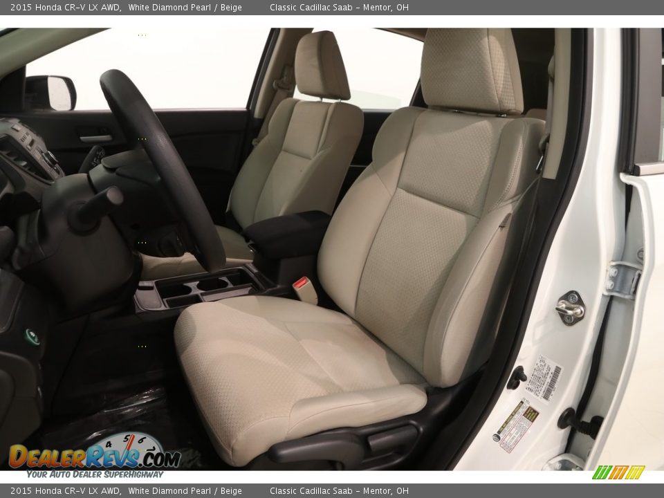 2015 Honda CR-V LX AWD White Diamond Pearl / Beige Photo #6