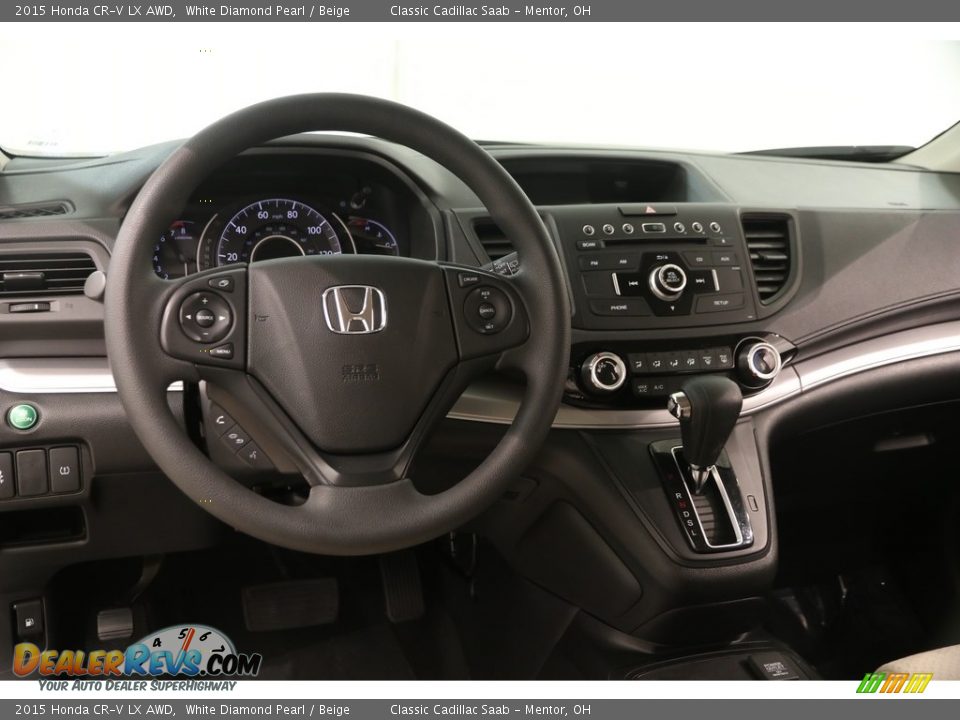 2015 Honda CR-V LX AWD White Diamond Pearl / Beige Photo #7