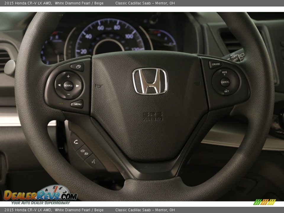 2015 Honda CR-V LX AWD White Diamond Pearl / Beige Photo #8