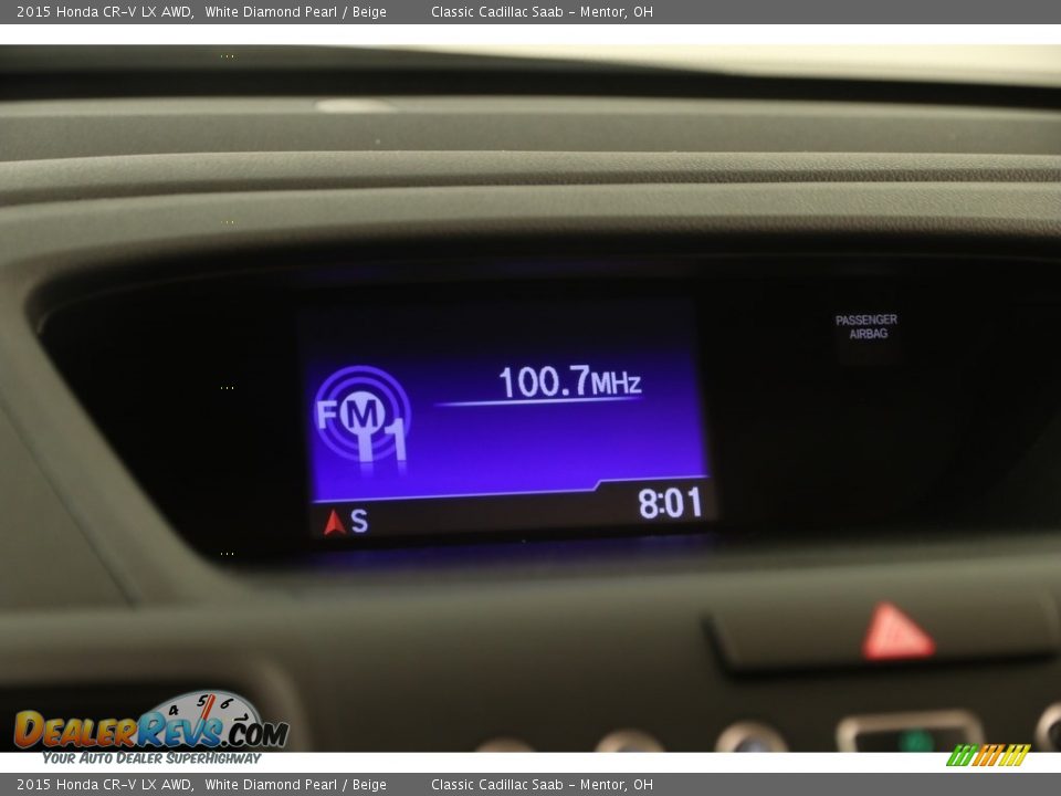 2015 Honda CR-V LX AWD White Diamond Pearl / Beige Photo #11