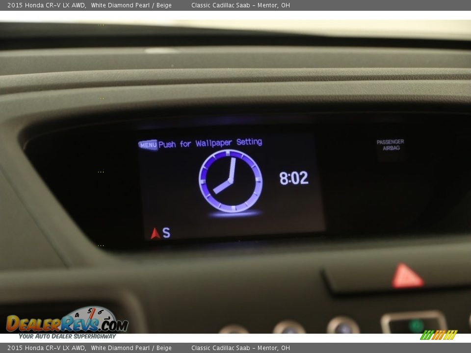 2015 Honda CR-V LX AWD White Diamond Pearl / Beige Photo #13