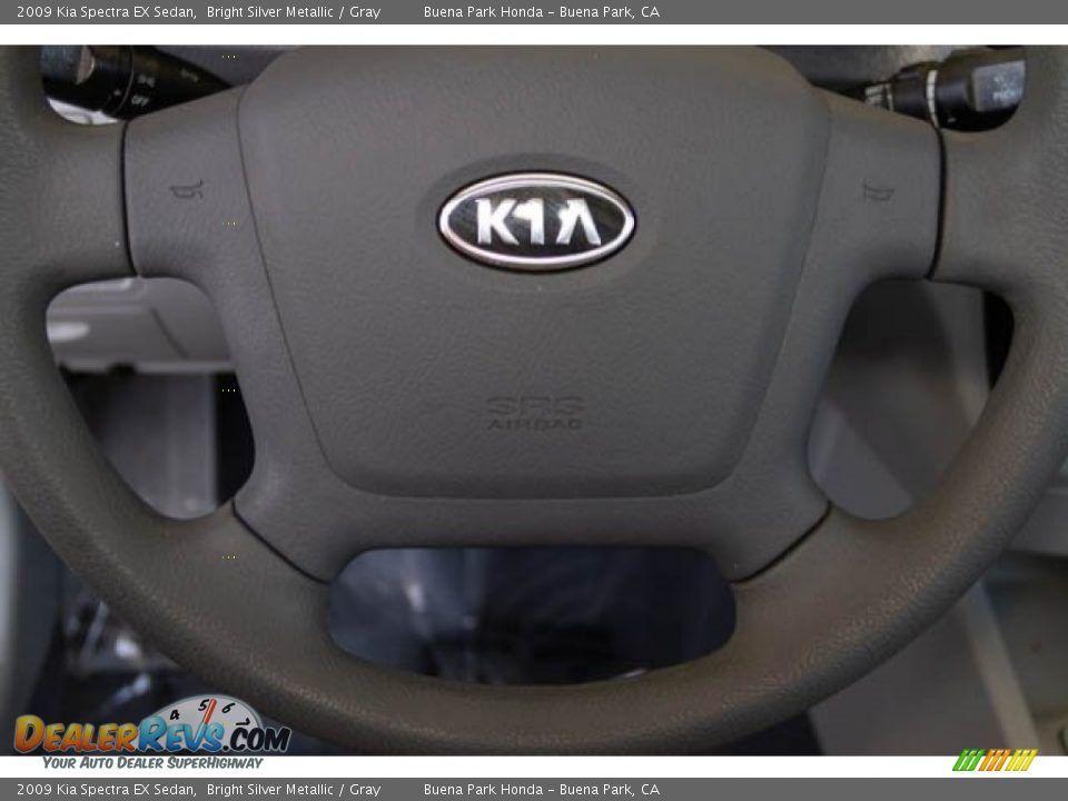 2009 Kia Spectra EX Sedan Bright Silver Metallic / Gray Photo #14